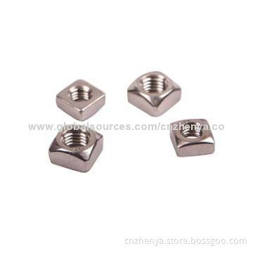 DIN557 or Non-standard Square Nuts, Stainless Steel, White, Yellow, Blue, Black, Zinc Surface
